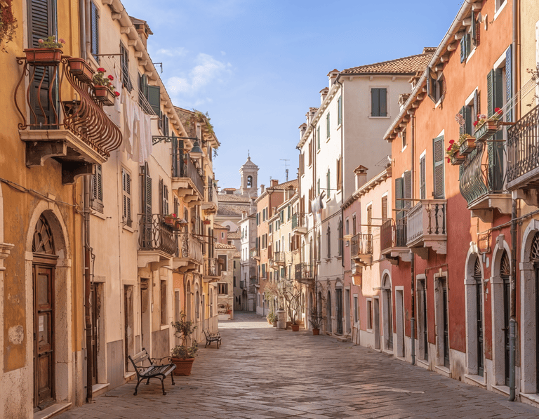 イタリアの街並み